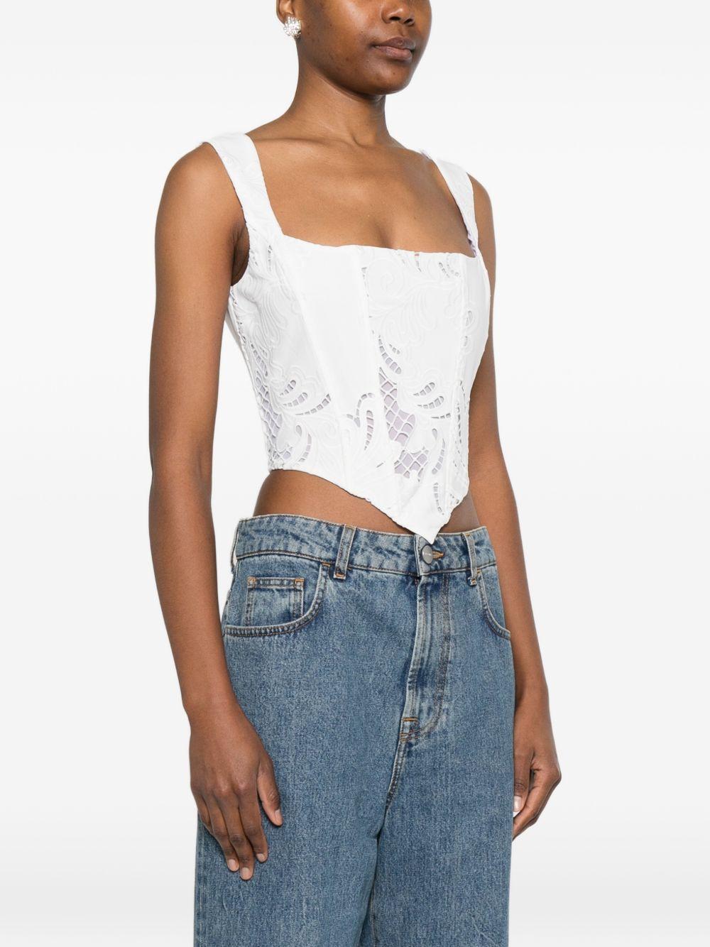 Corsetto in pizzo bianco Giuseppe Di Morabito - donna 