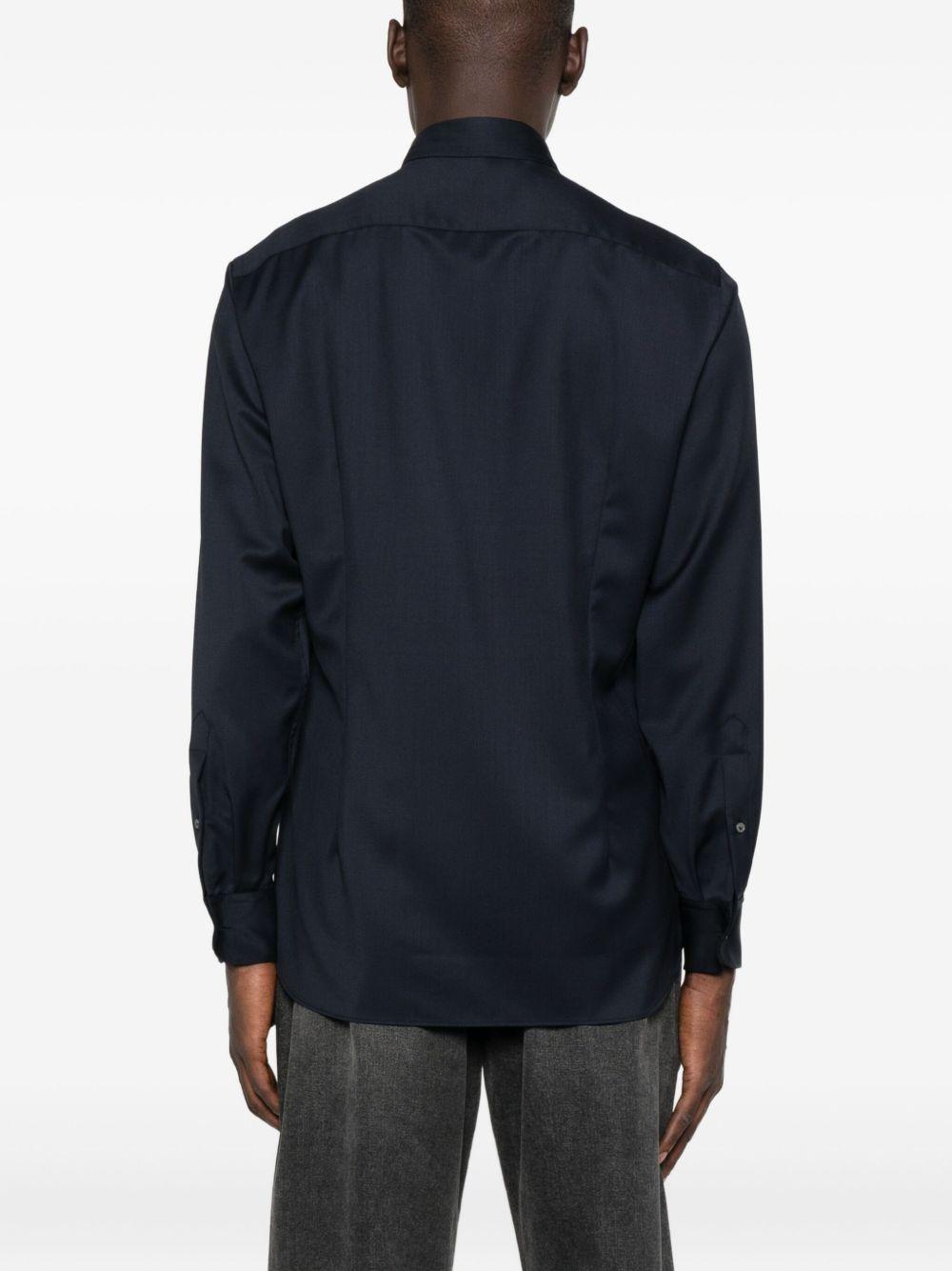 Camicia a maniche lunghe con bottoni in blu Lardini - uomo 