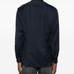 Camicia a maniche lunghe con bottoni in blu Lardini - uomo 
