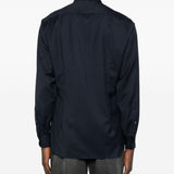 Camicia a maniche lunghe con bottoni in blu Lardini - uomo 