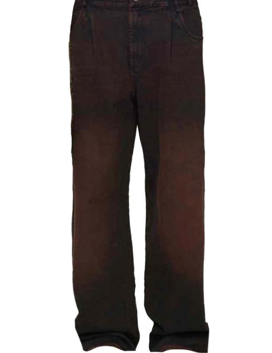 Jeans boyfriend a gamba ampia  in marrone Song for the mute - uomo 