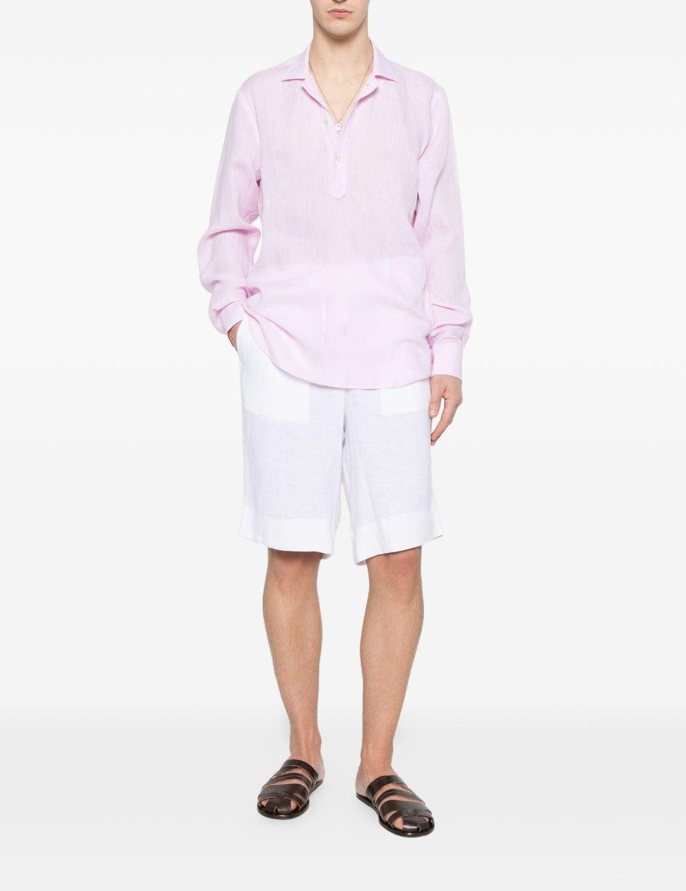 Camicia a maniche lunghe dustin in rosa Tagliatore - uomo 