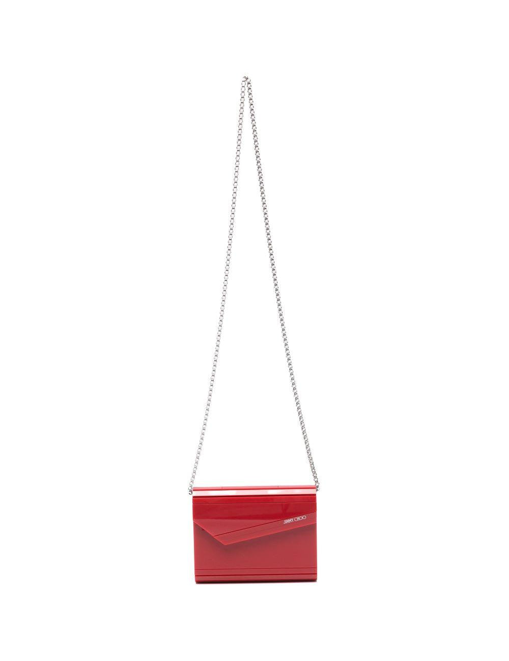 Borsa con logo candy in rosso Jimmy choo - donna 
