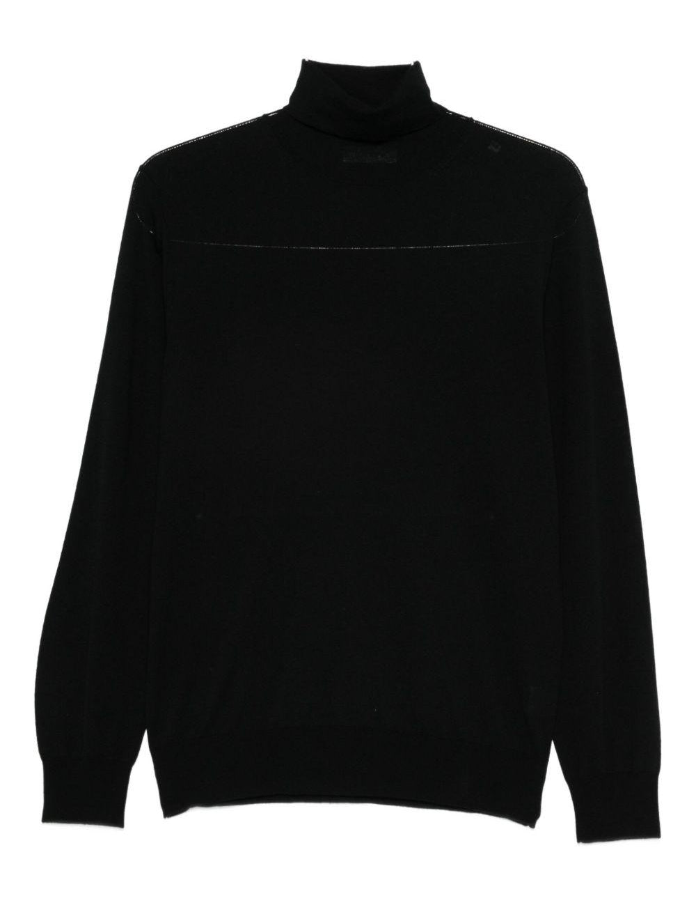 Maglione a collo alto in nero Kangra - uomo 