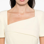 Abito lungo con scollo quadrato in giallo Roland mouret - donna 
