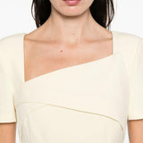 Abito lungo con scollo quadrato in giallo Roland mouret - donna 