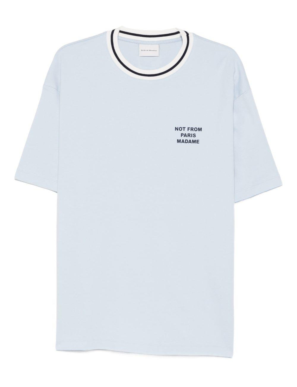 T-shirt girocollo in azzurro Drole de monsieur - uomo 