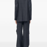 Blazer a maniche lunghe in grigio scuro MM6 Maison Margiela - donna 