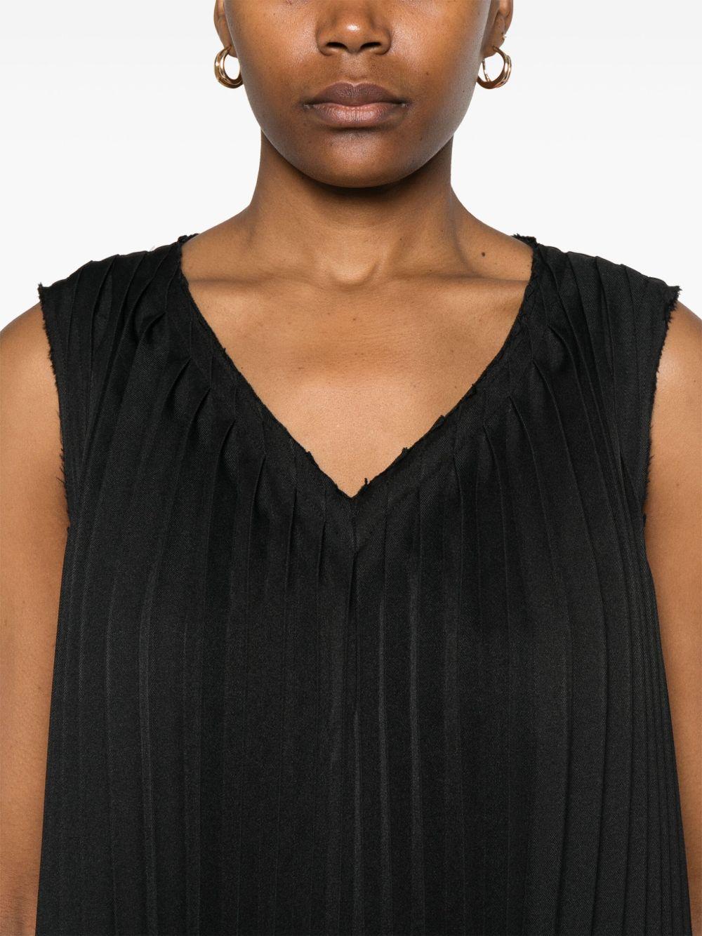 Abito midi plissé in nero Comme Des Garçons Comme Des Garçons - donna 