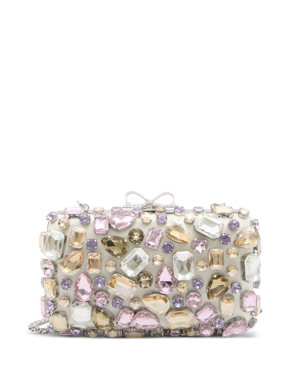 Clutch con cristalli in multicolor Self-Portrait - donna 