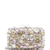 Clutch con cristalli in multicolor Self-Portrait - donna 