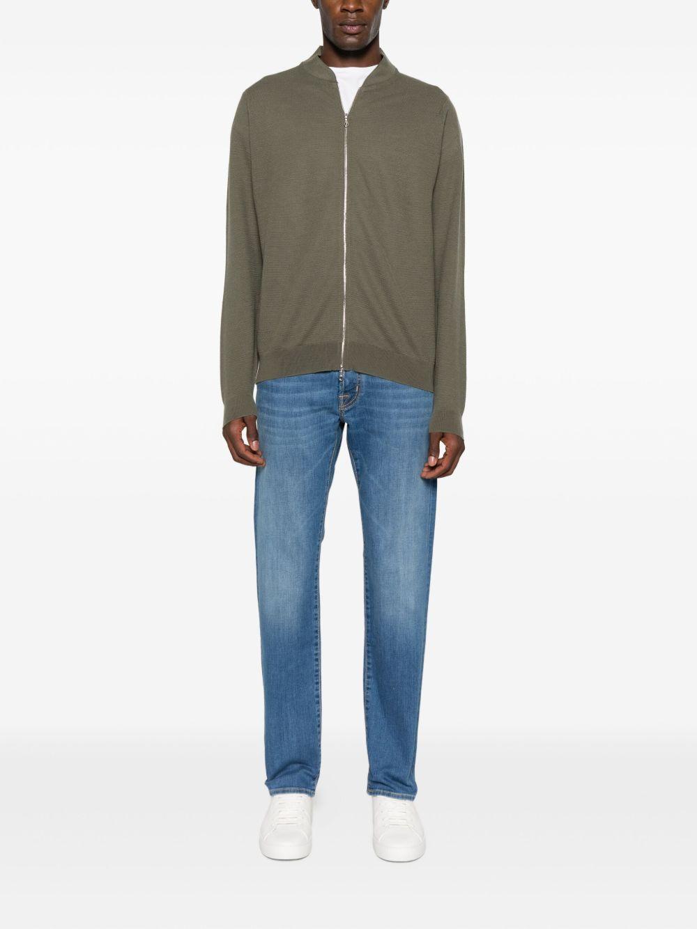 Bomber con zip in verde John smedley - uomo 