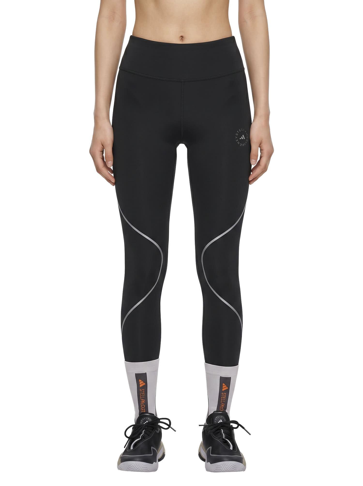Leggings a vita alta in nero Adidas by stella MC Cartney - donna 