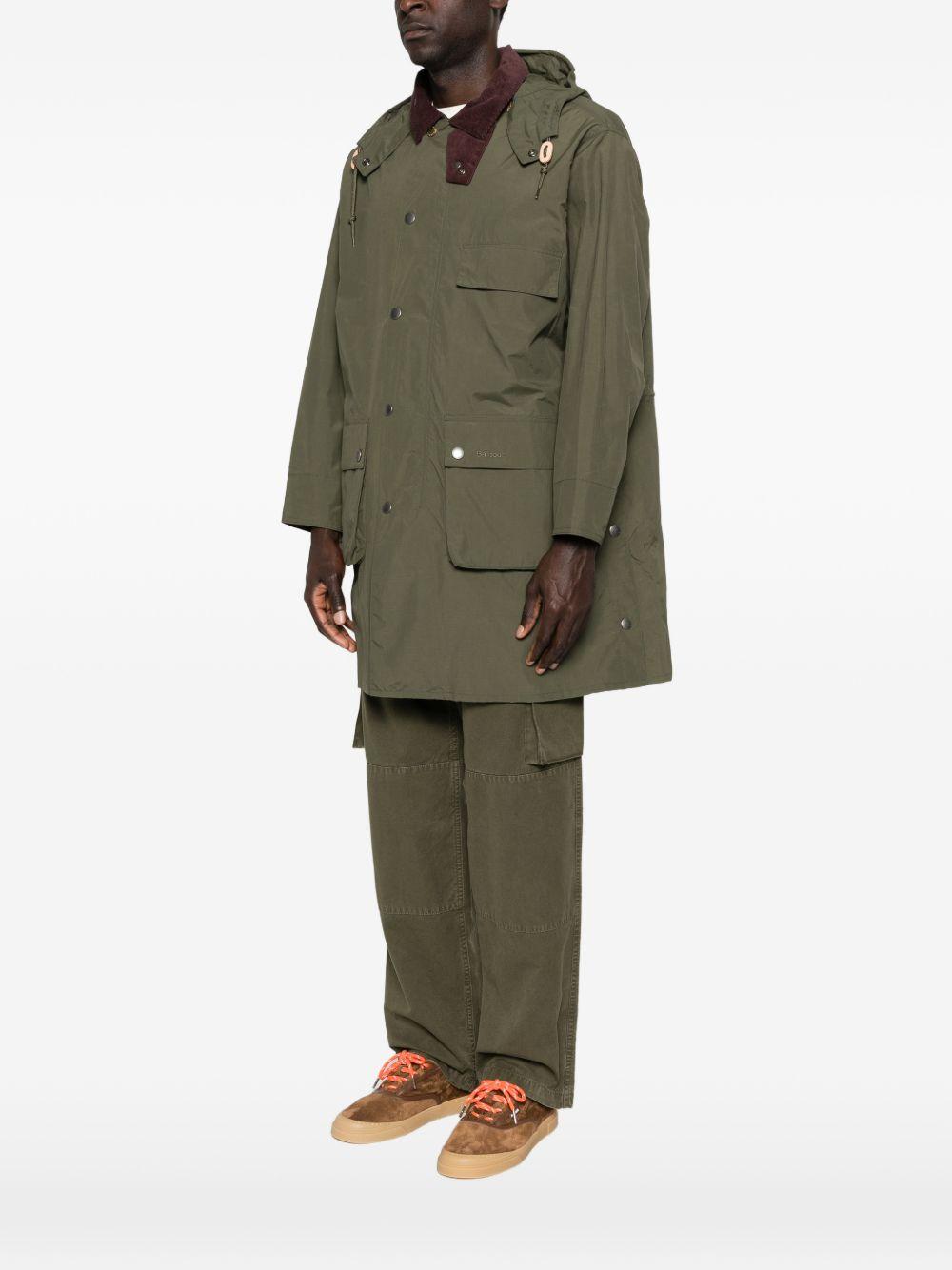 Cappotto con tasche in verde Barbour x paul smith - uomo 