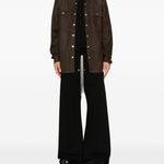 T-shirt a girocollo in nero 
