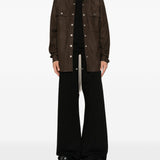 T-shirt a girocollo in nero 