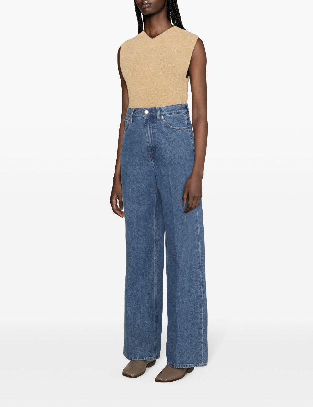 Jeans a gamba ampia in indaco Rick Owens - uomo 