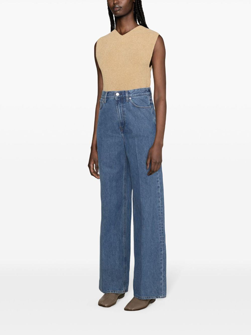 Jeans a gamba ampia in indaco Rick Owens - uomo 