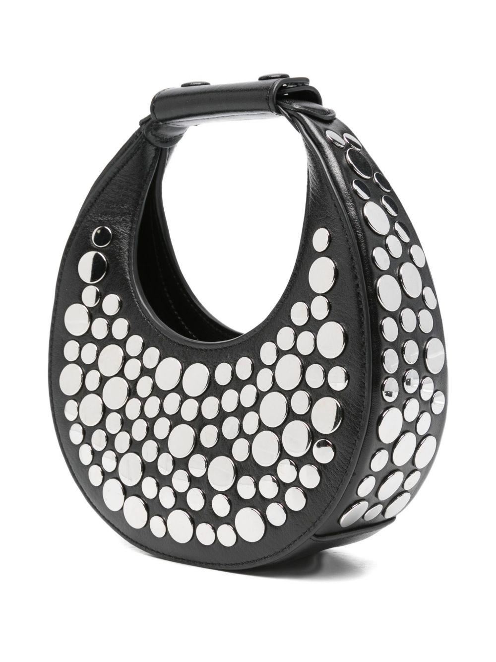 Borsa Goodnight Moon con borchie in nero Staud - donna 