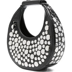 Borsa Goodnight Moon con borchie in nero Staud - donna 