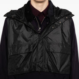 Giacca smock con cappuccio in nero Barbour x kaptain sunshine - uomo 