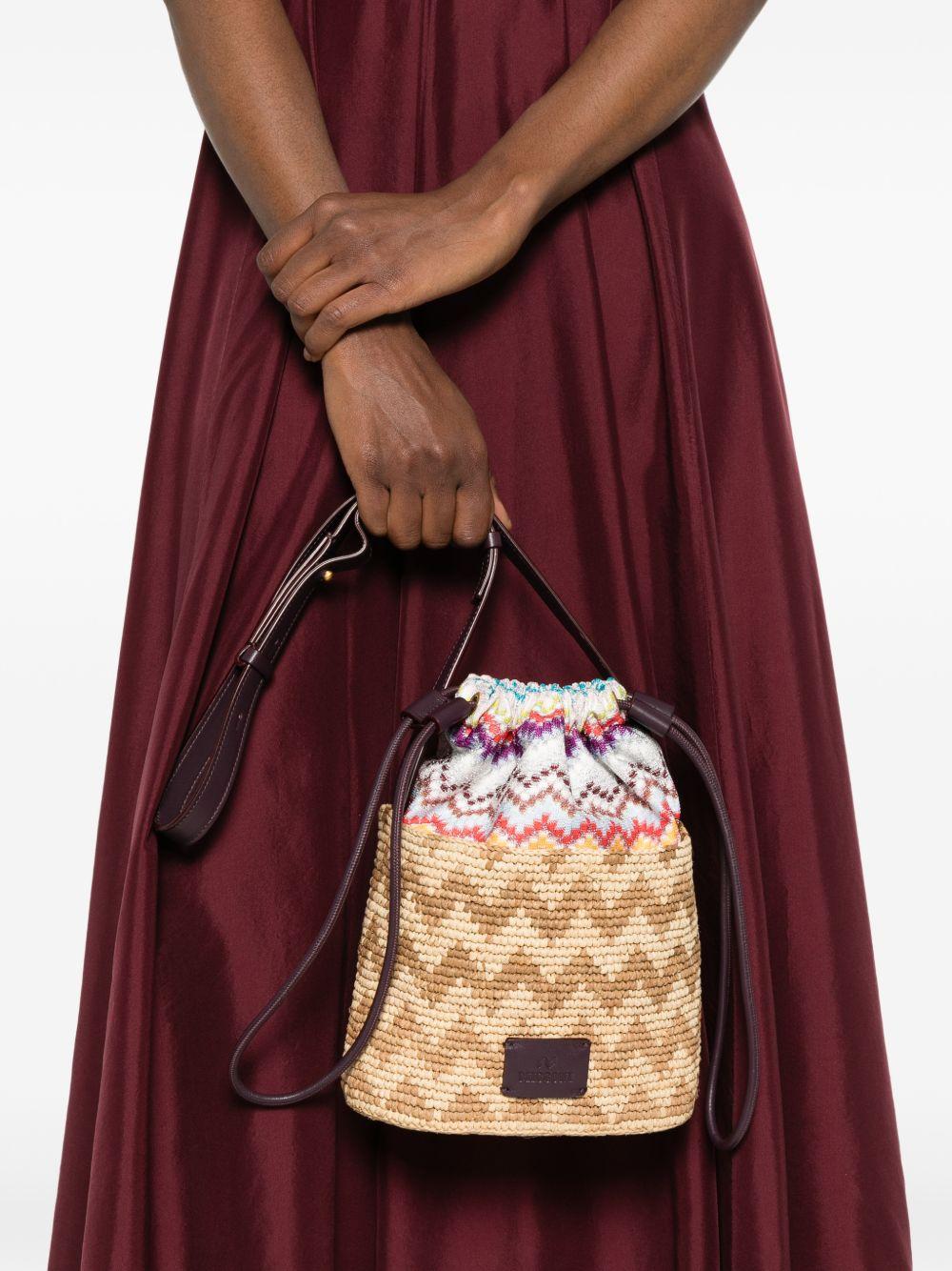 MULTICOLOR CHEVRON PATTERN BUCKET BAG MISSONI - WOMEN 