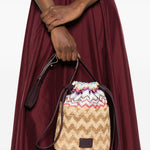 MULTICOLOR CHEVRON PATTERN BUCKET BAG MISSONI - WOMEN 