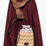 MULTICOLOR CHEVRON PATTERN BUCKET BAG MISSONI - WOMEN 