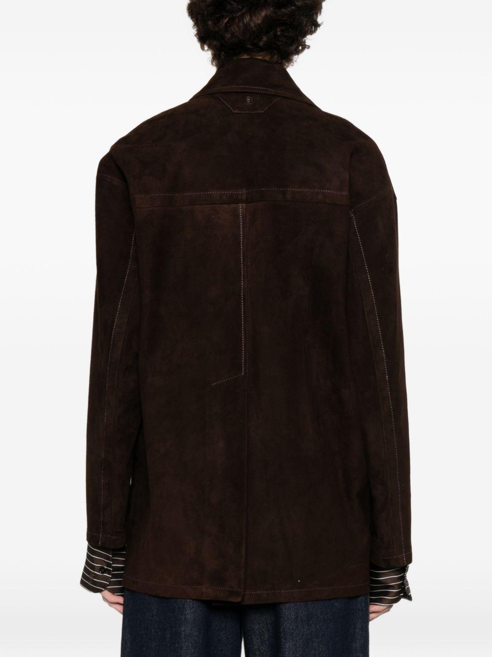 Blazer con tasche in suede in marrone Salvatore santoro - donna 