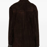 Blazer con tasche in suede in marrone Salvatore santoro - donna 