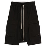 Bermuda cargo con coulisse in nero Rick owens - uomo 