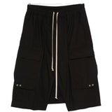 Bermuda cargo con coulisse in nero Rick owens - uomo 