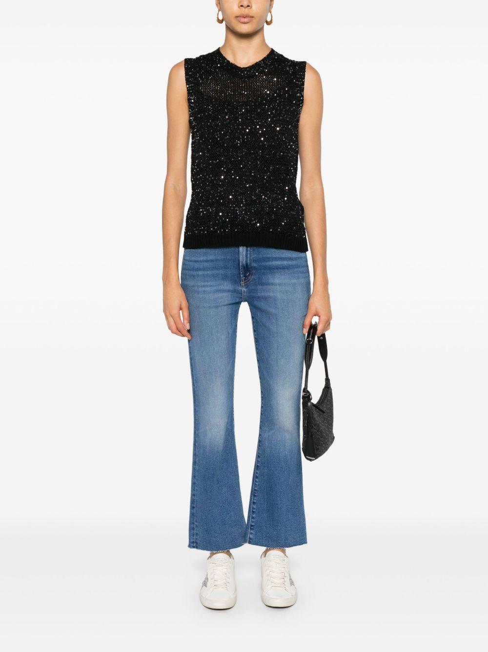 Top in maglia Melyssa con paillettes in nero Golden Goose - donna 