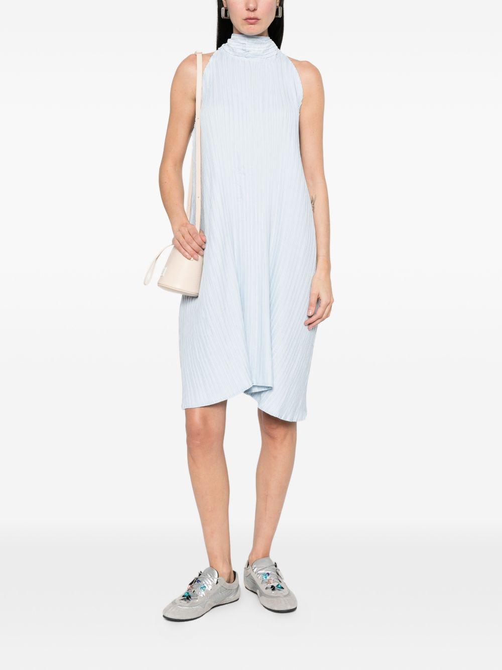 Abito midi a pieghe in azzurro GONGDID DESIGN - donna 