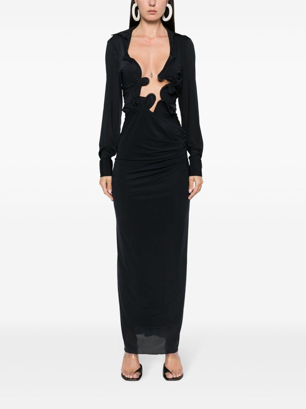 Abito Venus con scollo profondo in nero Christopher esber - donna 