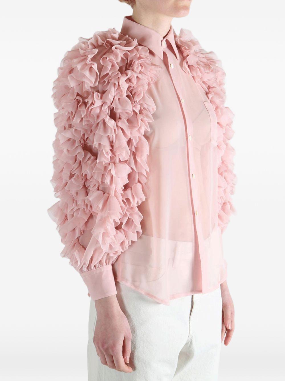Camicia con volant in rosa OMME DES GARCONS COMME DES GARCONS - donna 