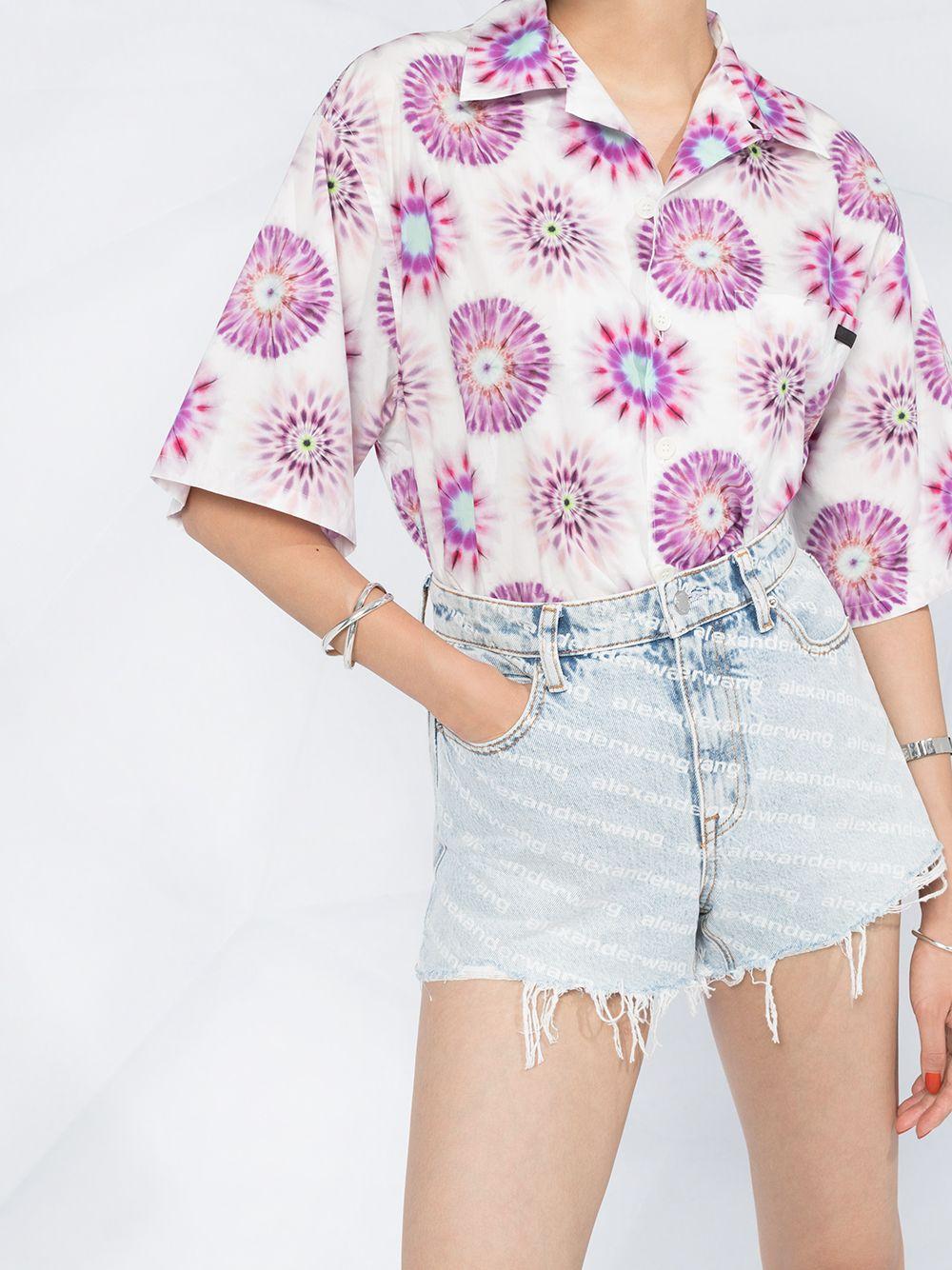 Shorts denim a vita alta Bite in blu Alexander wang  - donna 