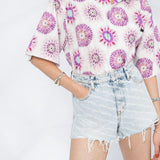 Shorts denim a vita alta Bite in blu Alexander wang  - donna 