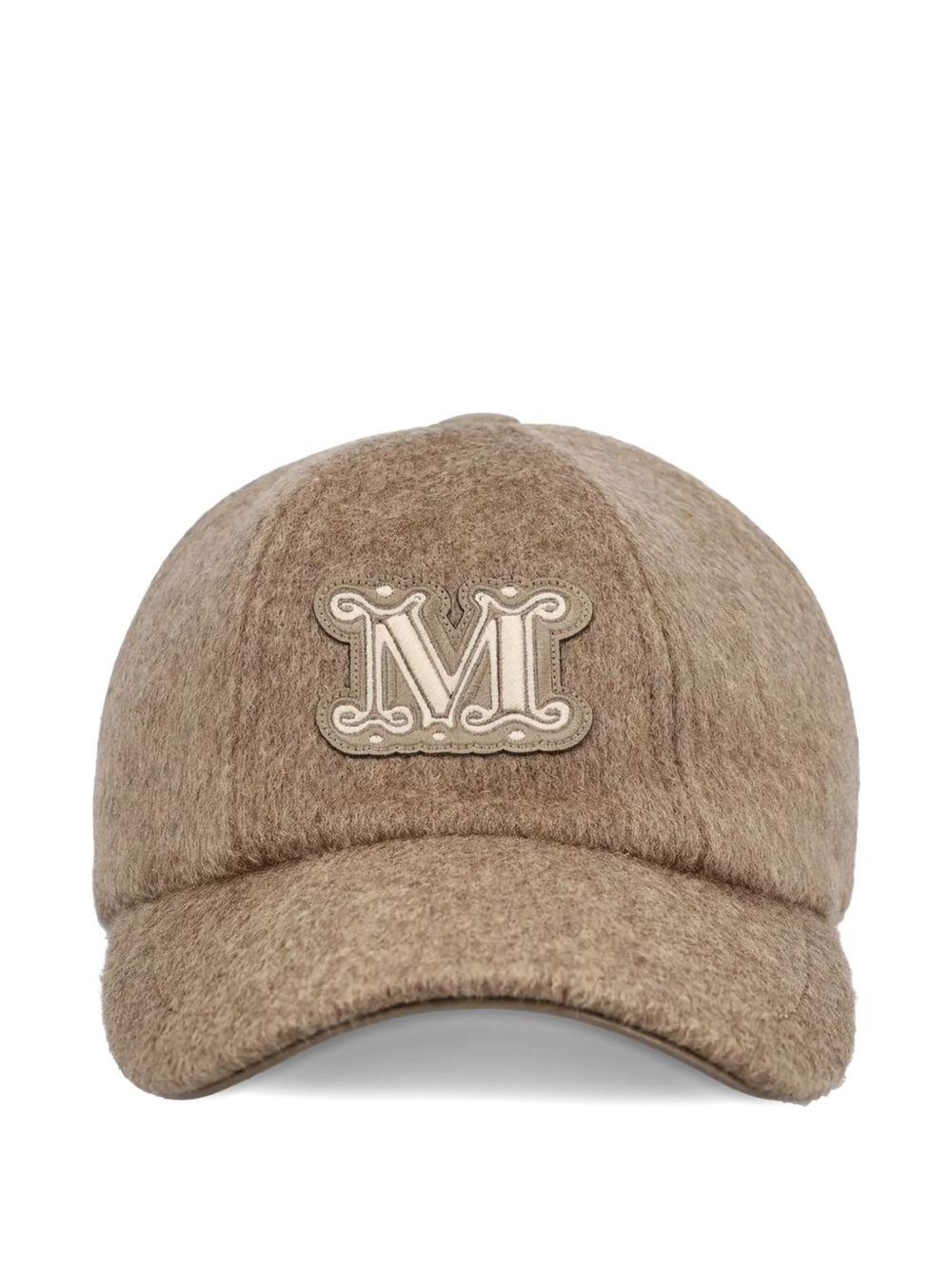 Cappello con targa e logo in marrone Maxmara - donna 