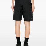 Shorts con vita elasticata in nero Oakley- uomo 