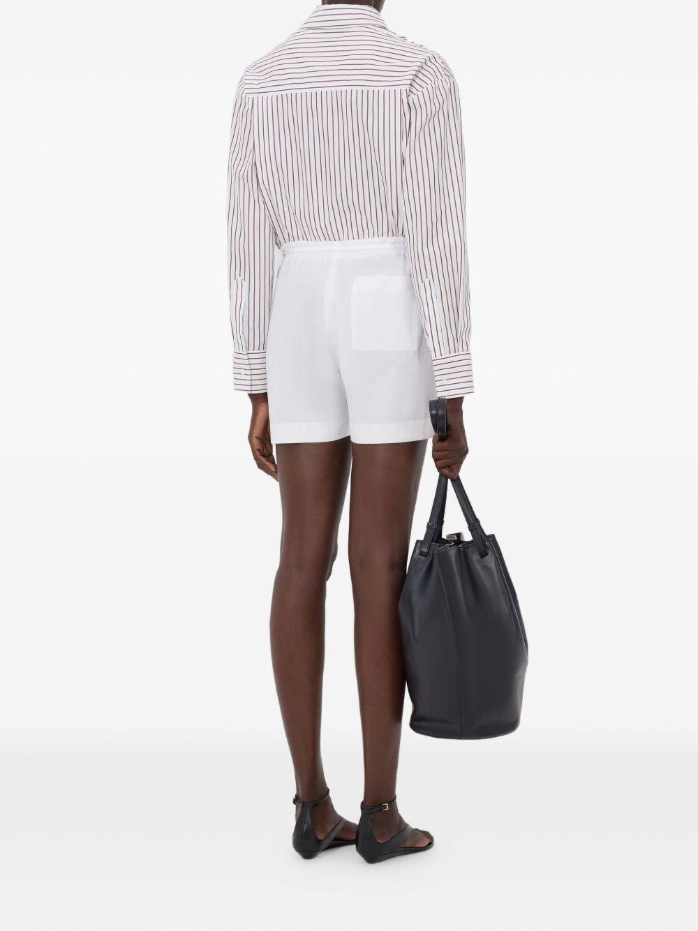 Shorts Malone con coulisse in bianco Loulou de saison - donna 