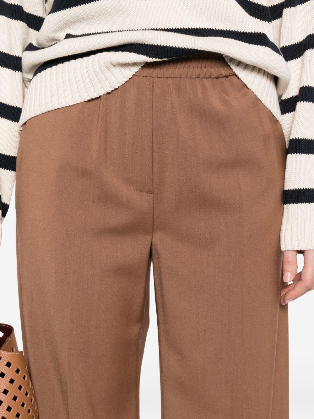 Pantaloni a gamba ampia elasticizzati in marrone Maxmara weekend - donna 