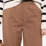 Pantaloni a gamba ampia elasticizzati in marrone Maxmara weekend - donna 