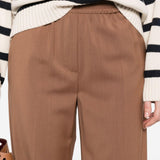 Pantaloni a gamba ampia elasticizzati in marrone Maxmara weekend - donna 