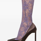 Collant in pizzo floreale in viola Alex perry - donna 