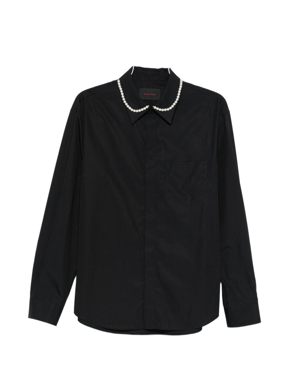 Camicia con decorazione di perline in nero Simone rocha - uomo 