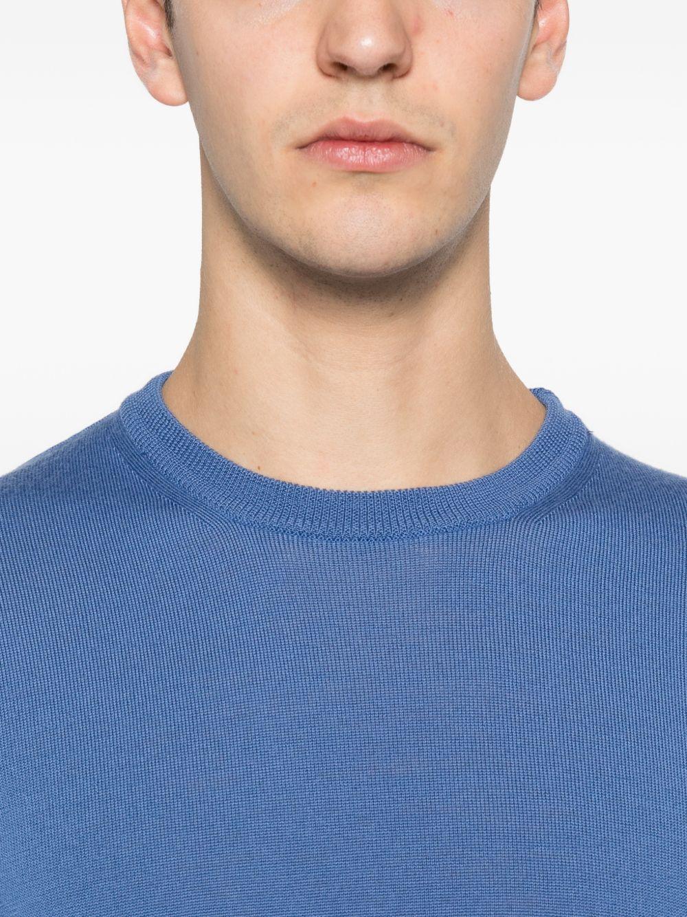Maglione a girocollo in blu Kangra - uomo 