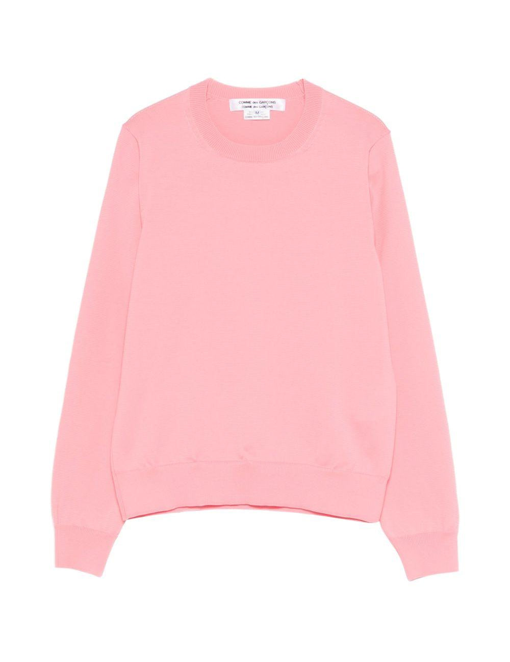 Maglione girocollo a coste in rosa Comme des garcons comme des garcons - donna 