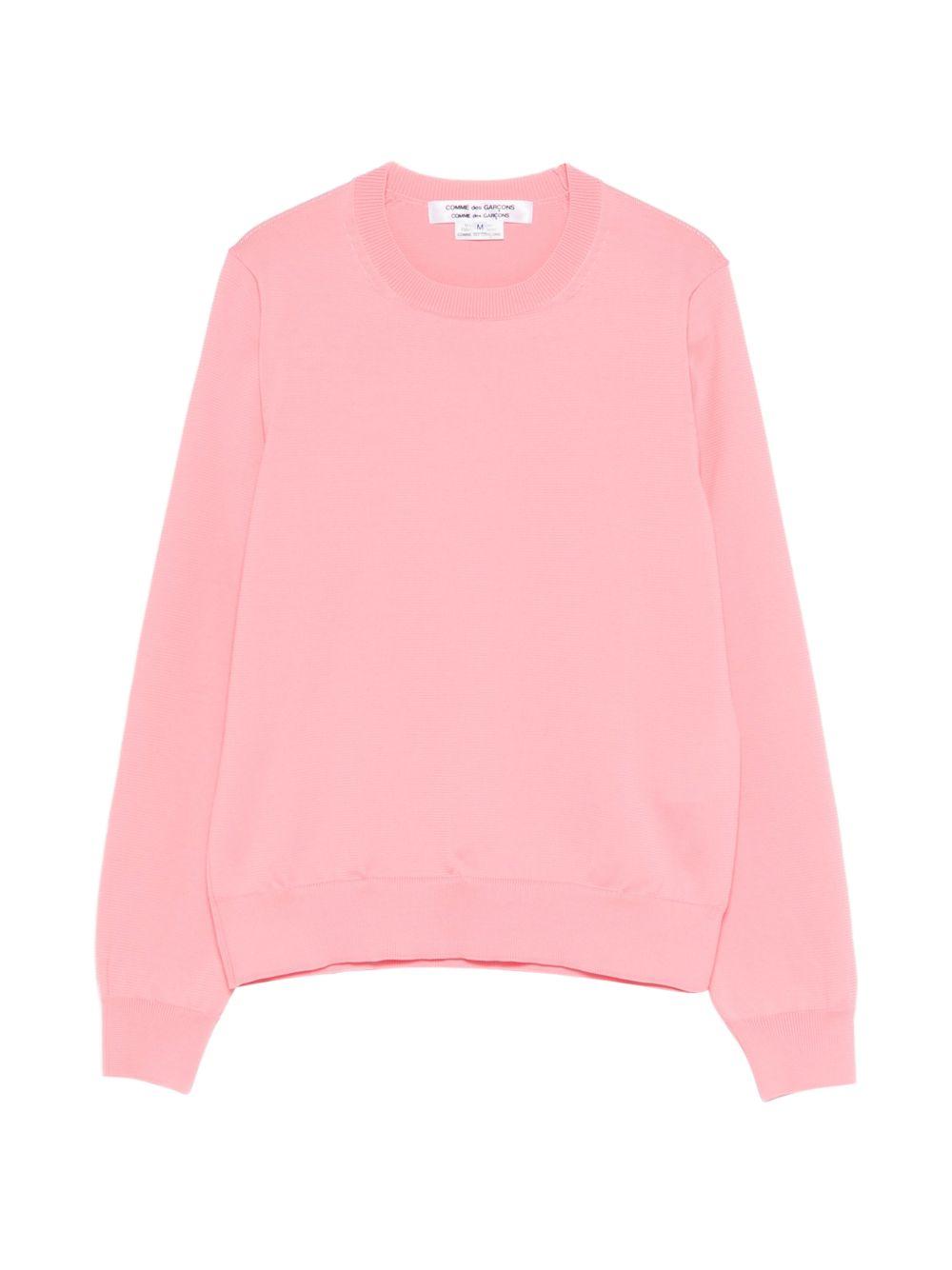 Maglione girocollo a coste in rosa Comme des garcons comme des garcons - donna 