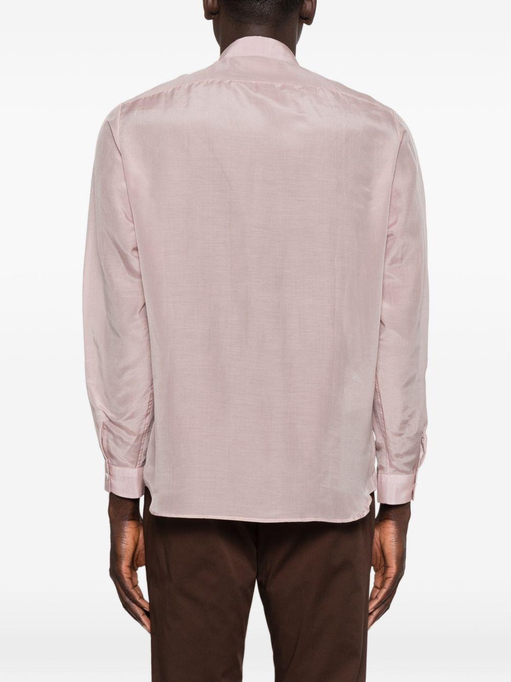 Camicia a maniche lunghe con abbottonatura nascosta in rosa Lardini - uomo 
